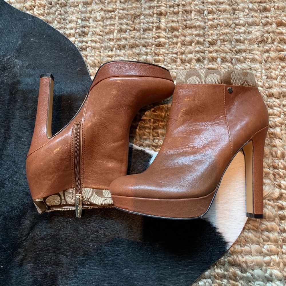 Coach ankle booties